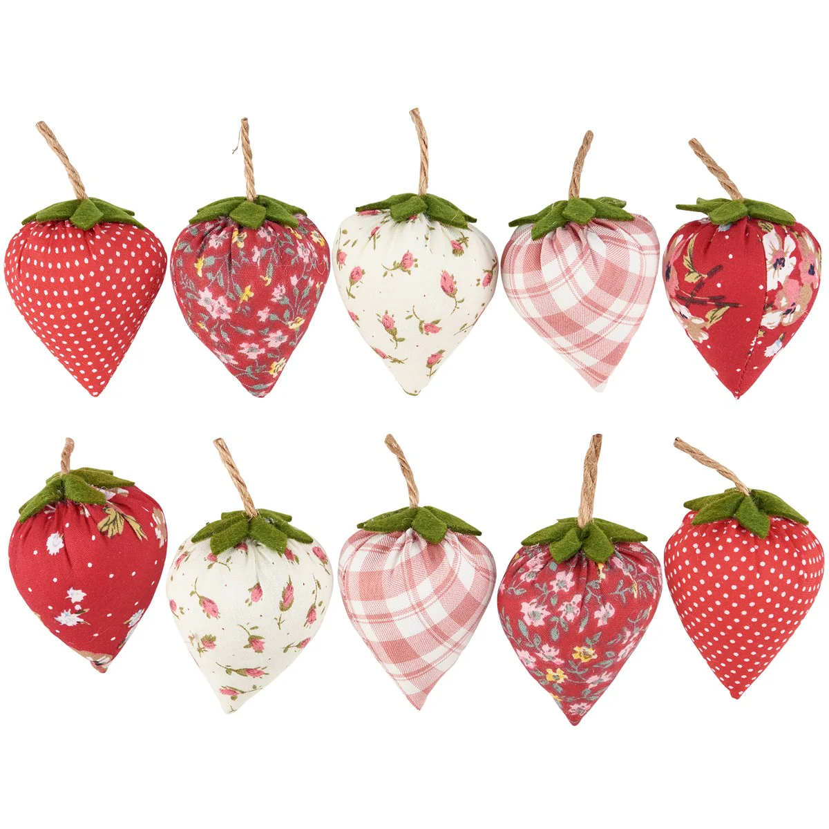 Fabric Strawberries In Basket - Image 2