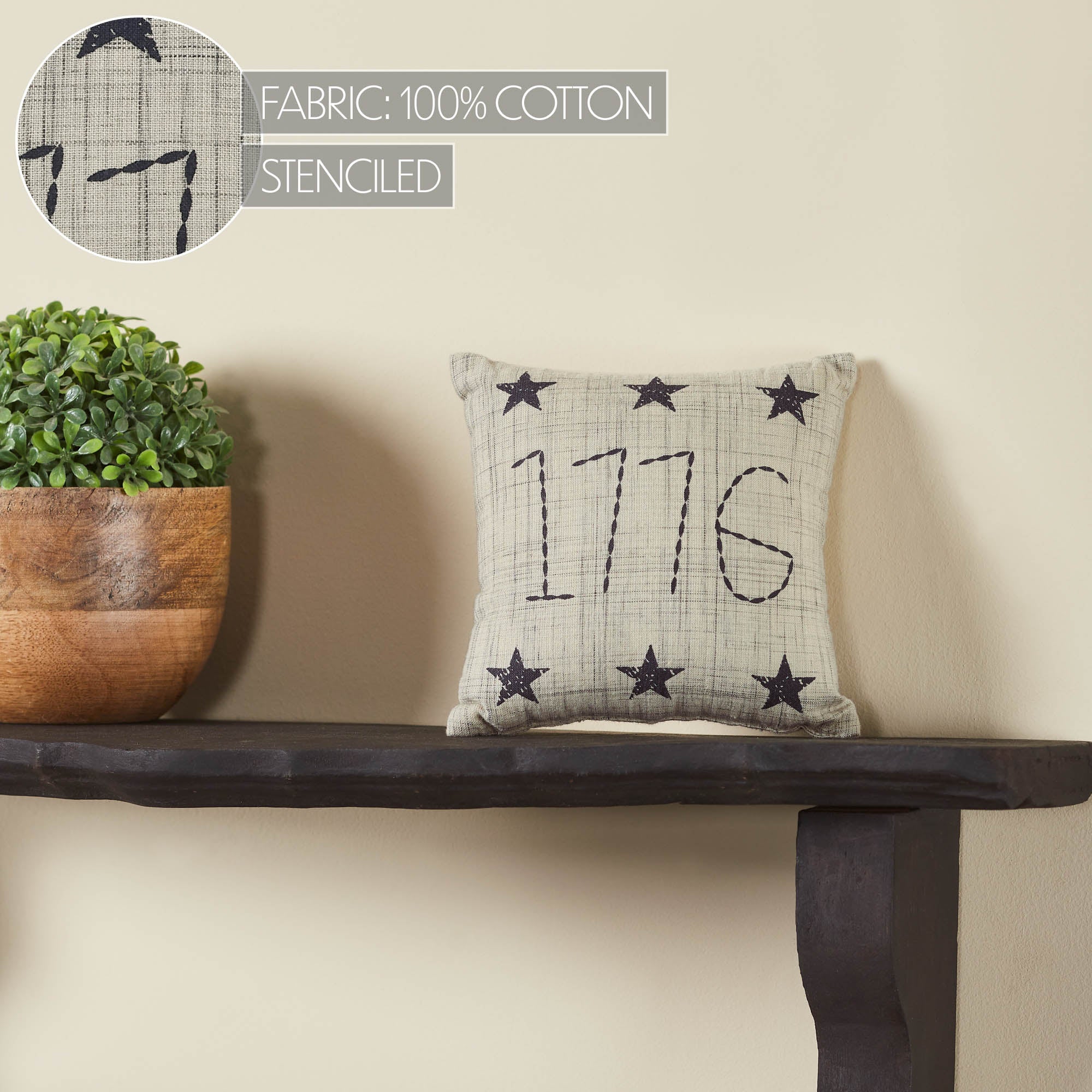 1776 Mini Primitive Accent 6" Pillow - Image 2