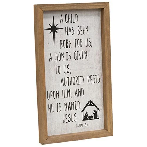 A Child Is Born Nativity 10" Christmas Frame - Image 2