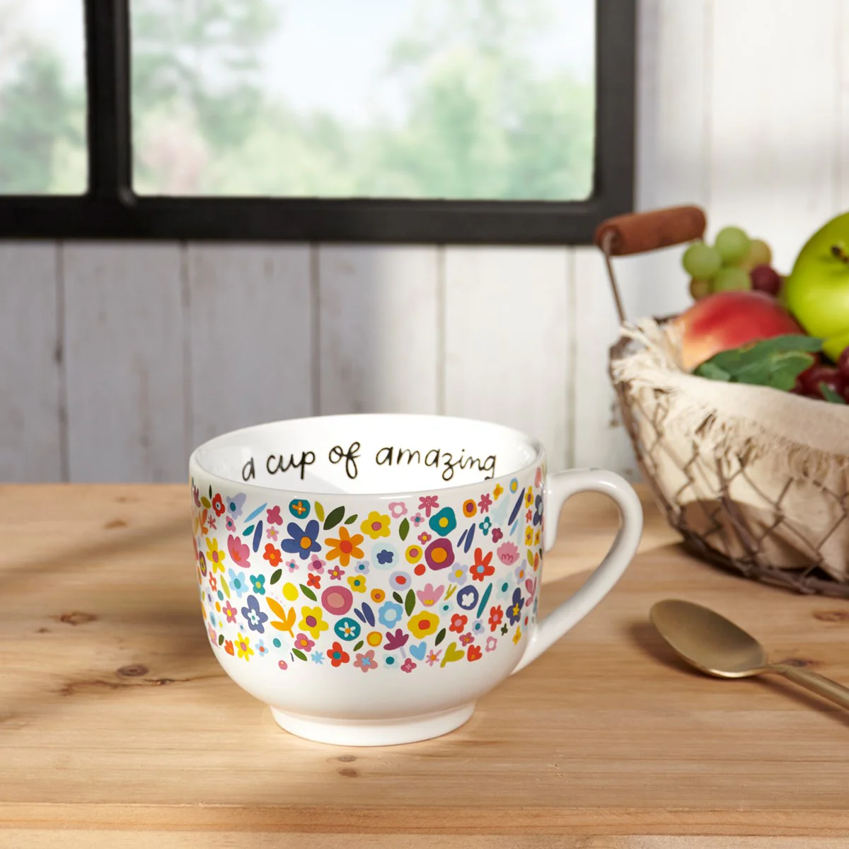 A Cup Of Amazing 20 oz Floral Mug - Image 2