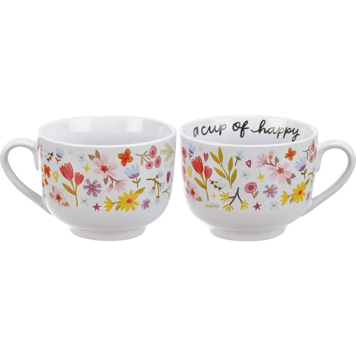 A Cup Of Happy 20 oz Floral Mug - Image 2