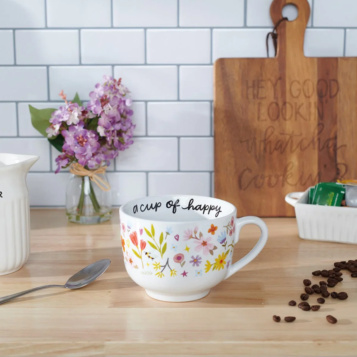 A Cup Of Happy 20 oz Floral Mug - Image 4