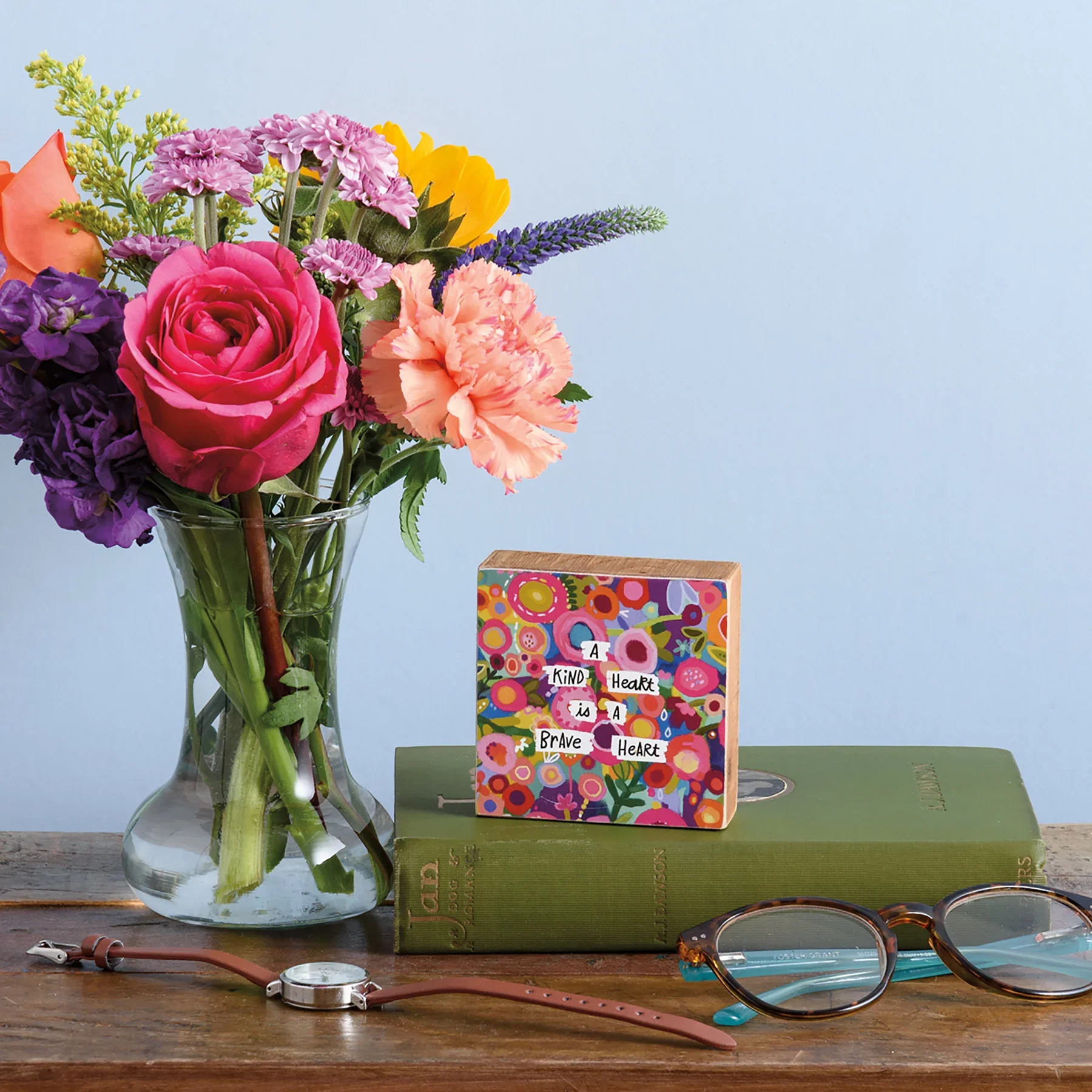 💙 A Kind Heart Is A Brave Heart Mini Block Sign - Image 2