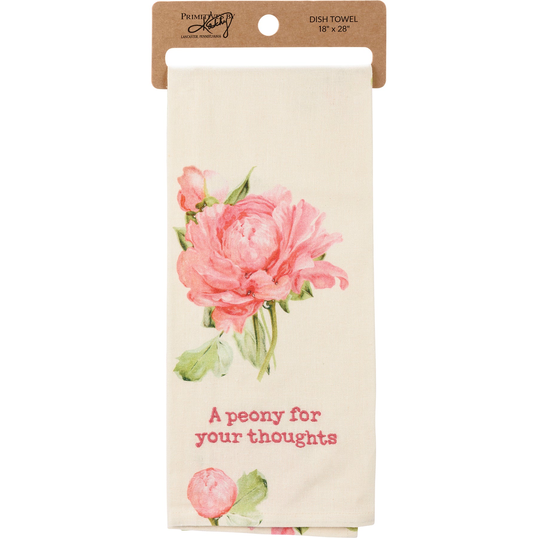 💙 A Peony For Your Thoughts Floral Kitchen Towel