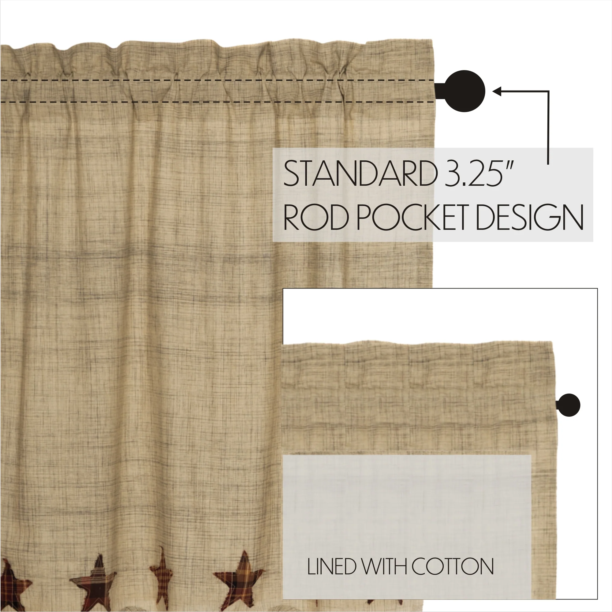 Abilene Star Valance 16" x 60" - Image 4