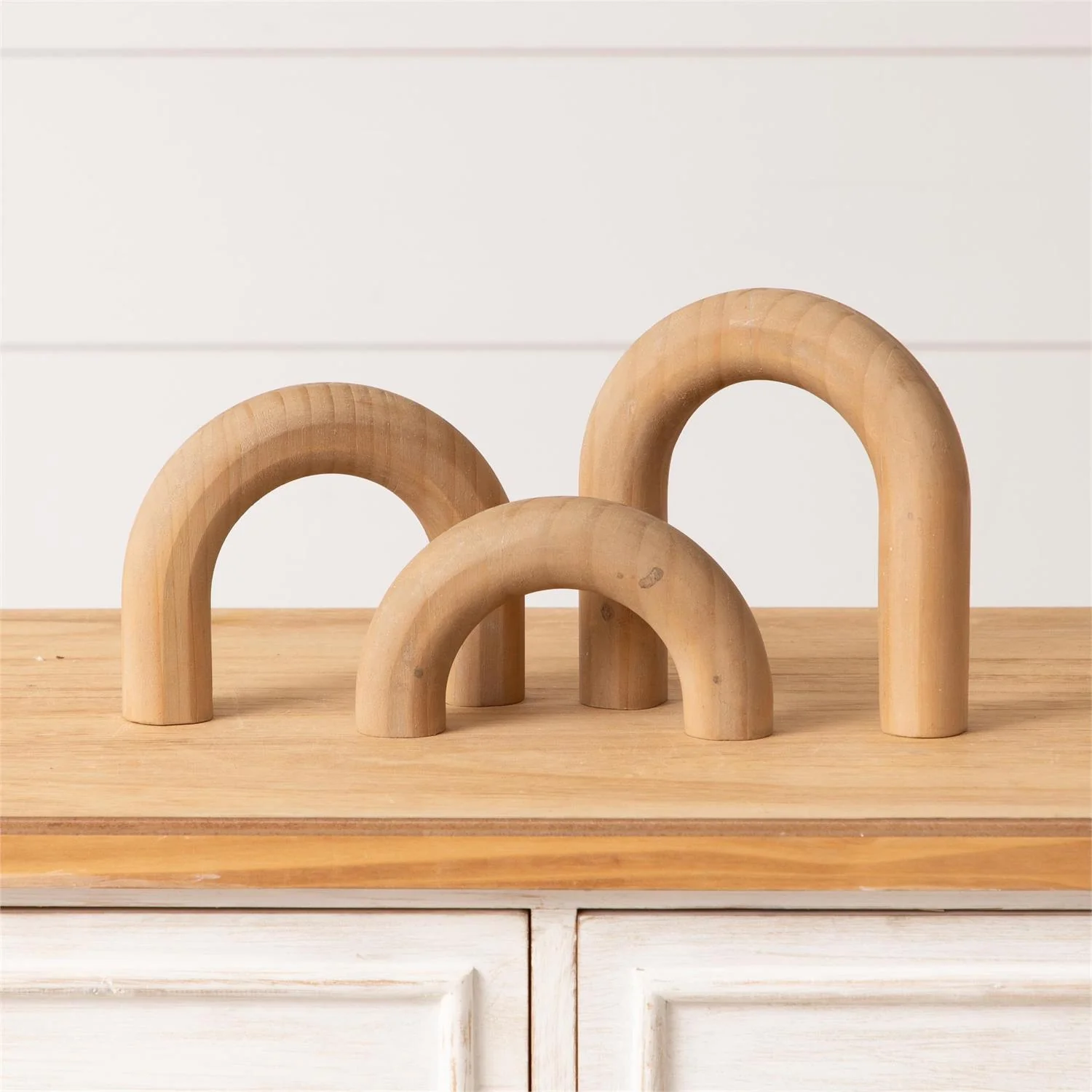 Abstract Wooded Arches Set of 3 - Image 2