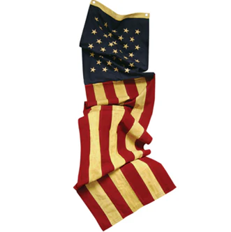 Aged American Flag Banner 8 feet long
