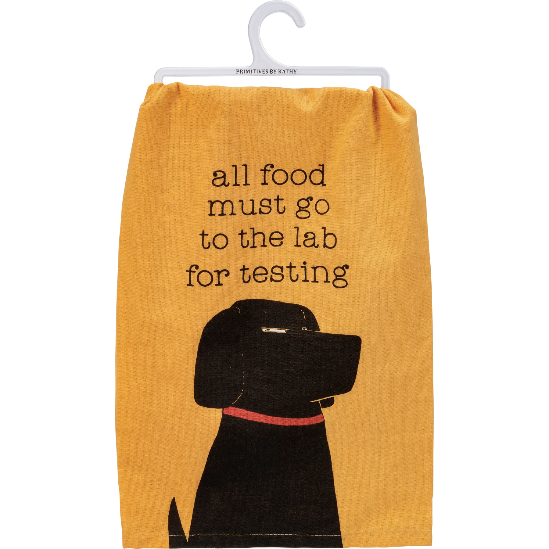 All Food To The Lab For Testing Black Labrador Dog Kitchen Towel - Image 2