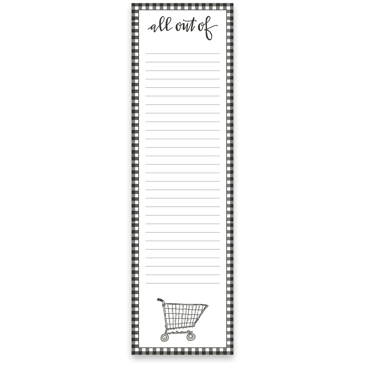 ๐ All Out Of Grocery List Notepad with Magnet