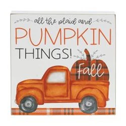 All The Plaid and Pumpkin Things Box Sign - Image 2