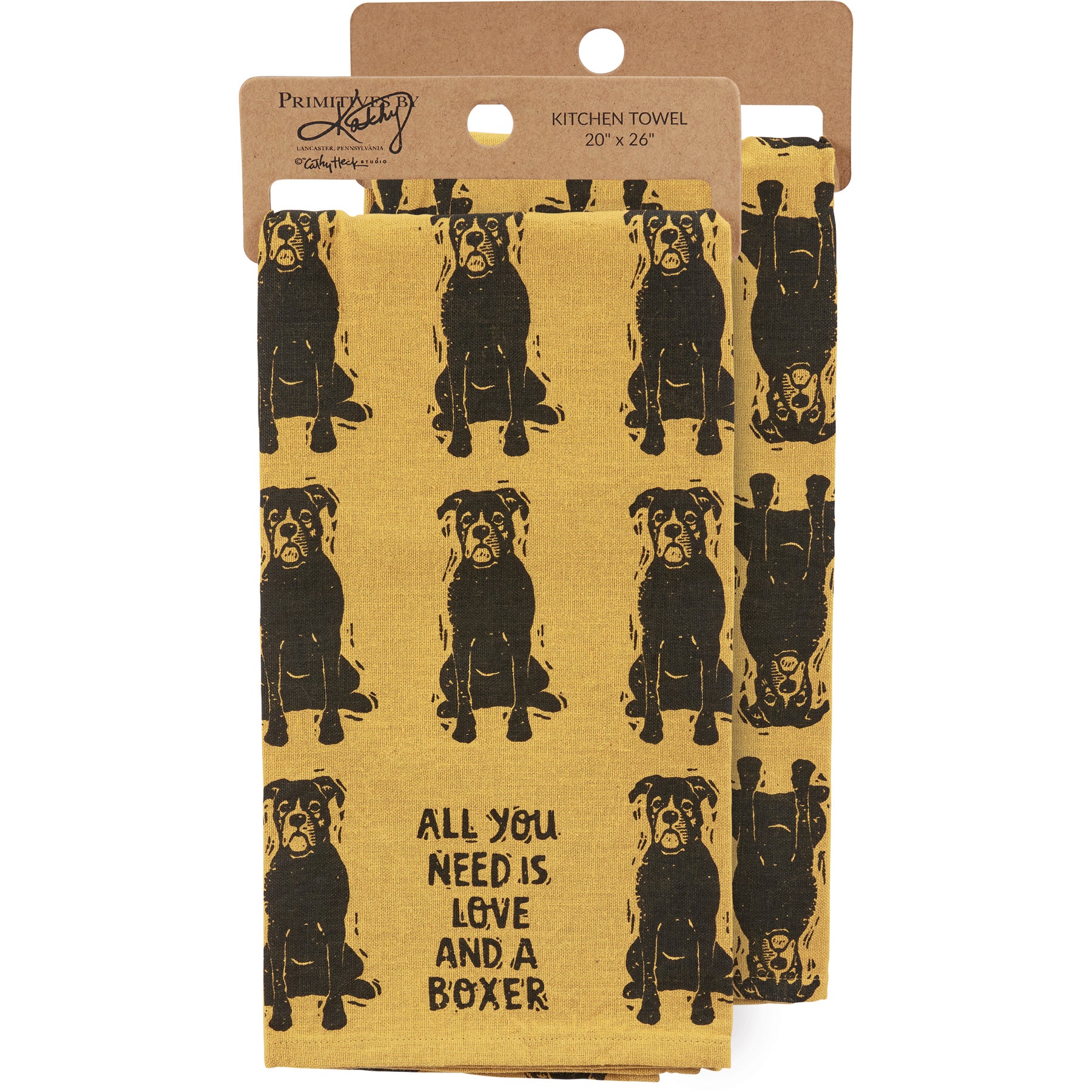 ๐ All You Need Is Love And A Boxer Dog Kitchen Towel - Image 3
