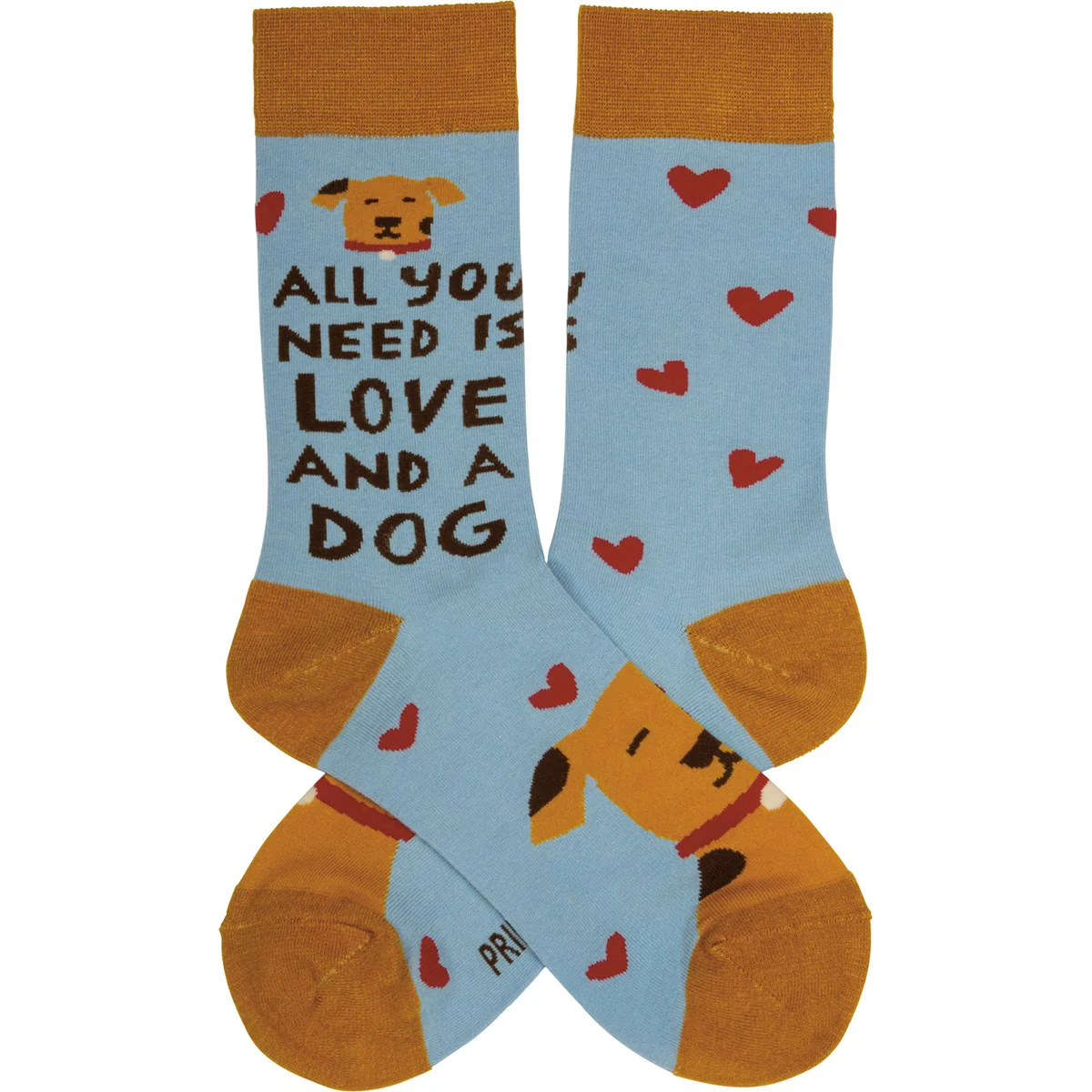 💙 All You Need Is Love And A Dog Unisex Fun Socks - Image 2