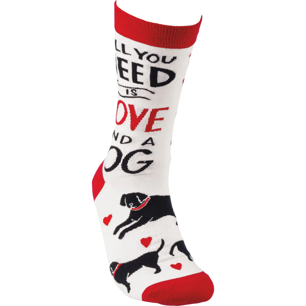 💙 All You Need Is Love And A Dog Unisex Fun Socks - Image 3