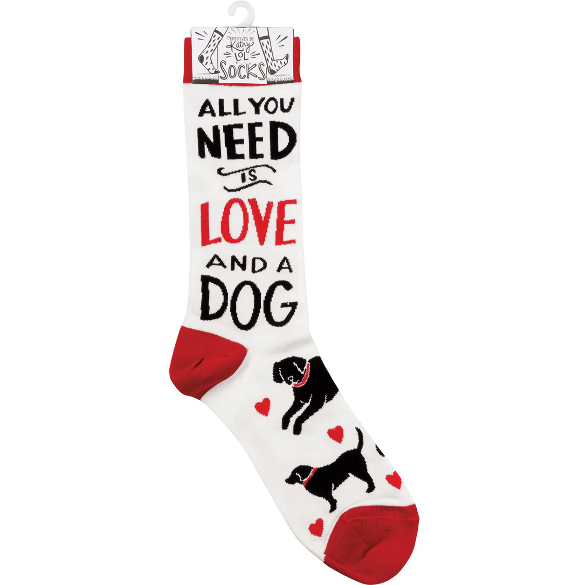 💙 All You Need Is Love And A Dog Unisex Fun Socks - Image 4