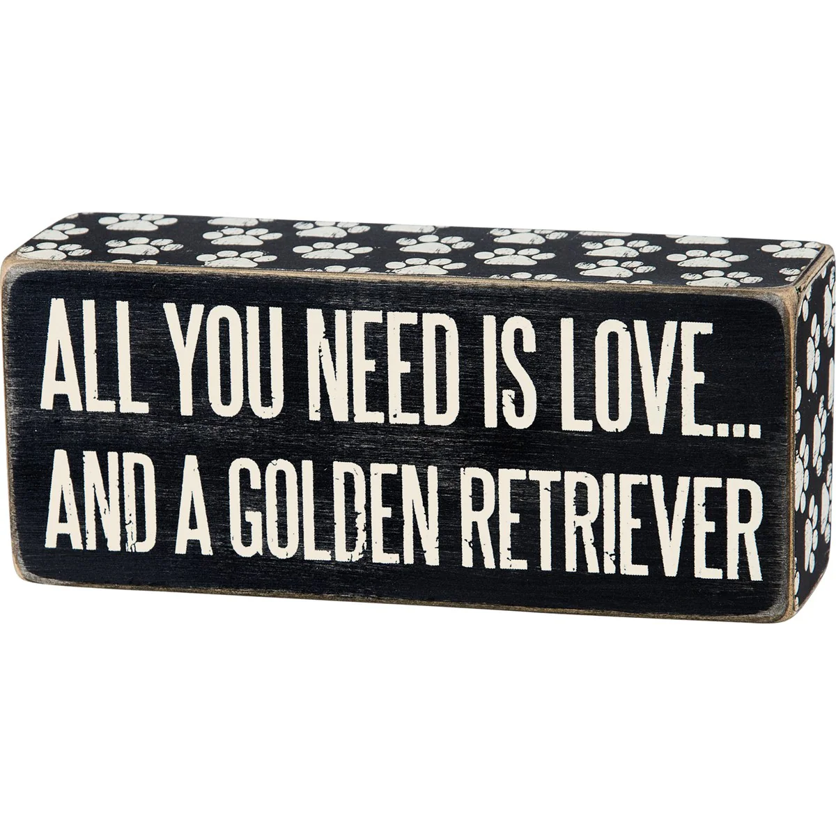 💙 All You Need Is Love and a Golden Retriever Small Box Sign