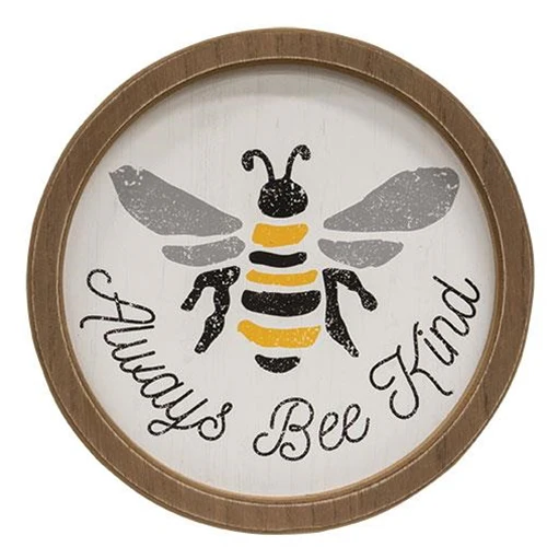 Always Bee Kind 11" Circle Framed Sign