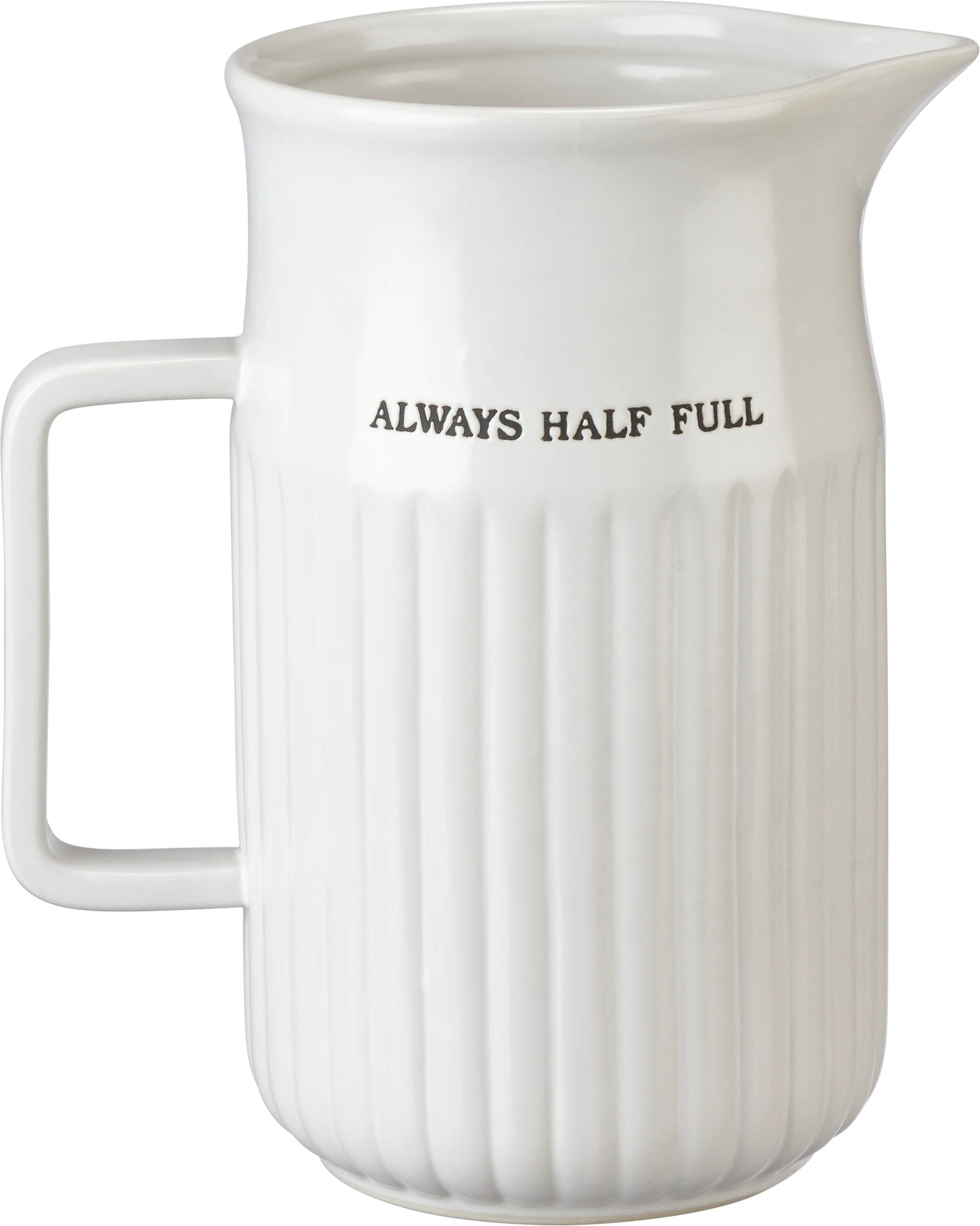 Surprise Me Sale 🤭 Always Half Full White Farmhouse Pitcher - Image 2