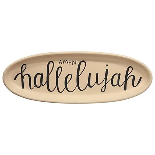 ๐ Amen Hallelujah Decorative Oval Tray