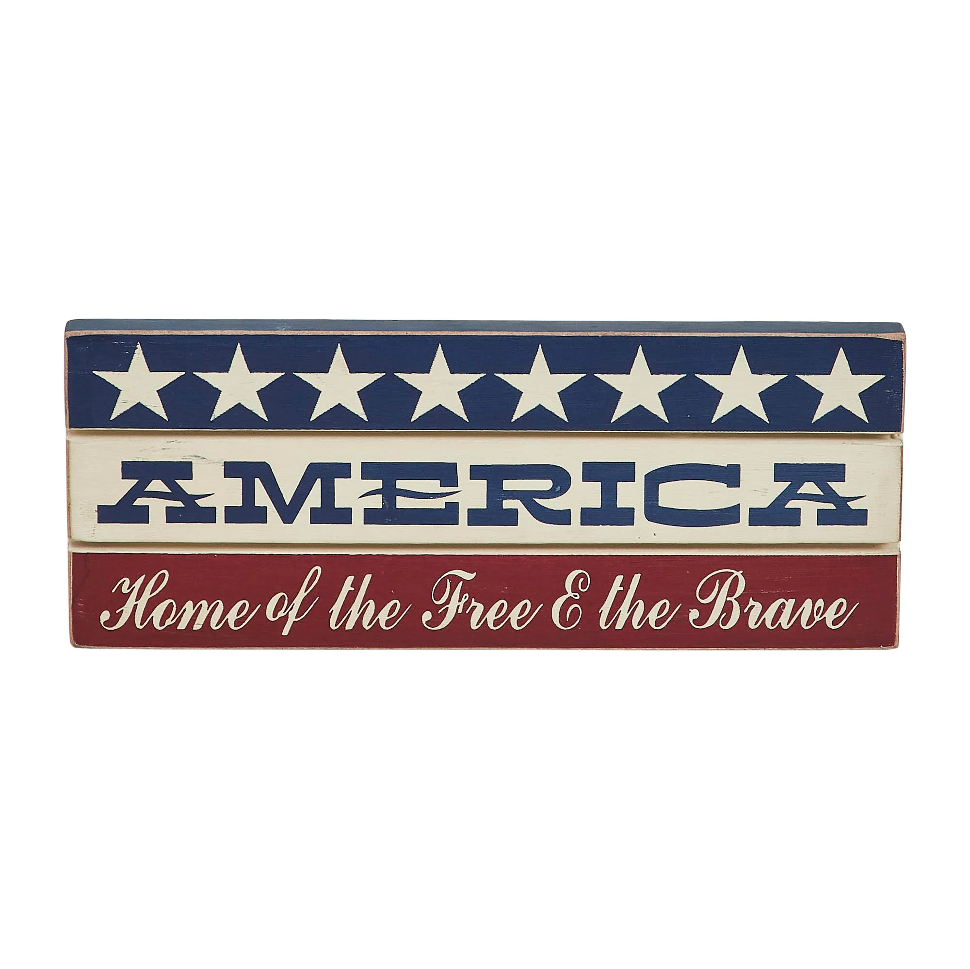 AMERICA Home Of The Free And The Brave Wooden Sign - Image 3