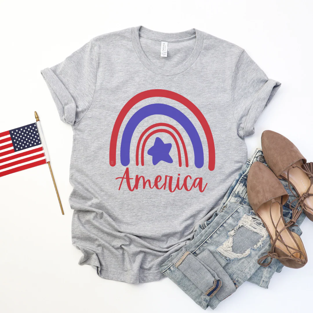 ๐ America Rainbow T-Shirt - ๐ 4th of July Collection - Image 5