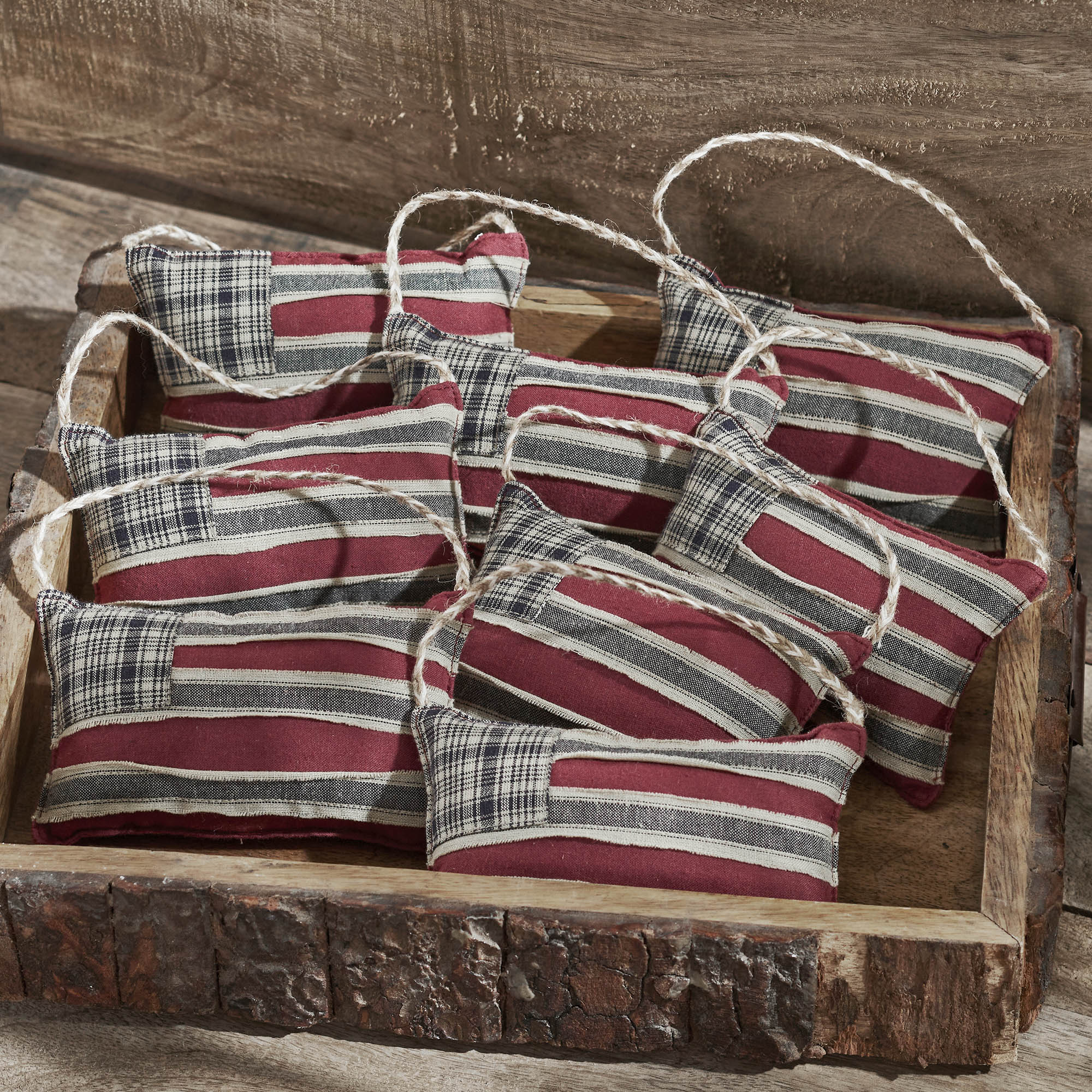 American Flag Ornament Bowl Fillers Set of 8