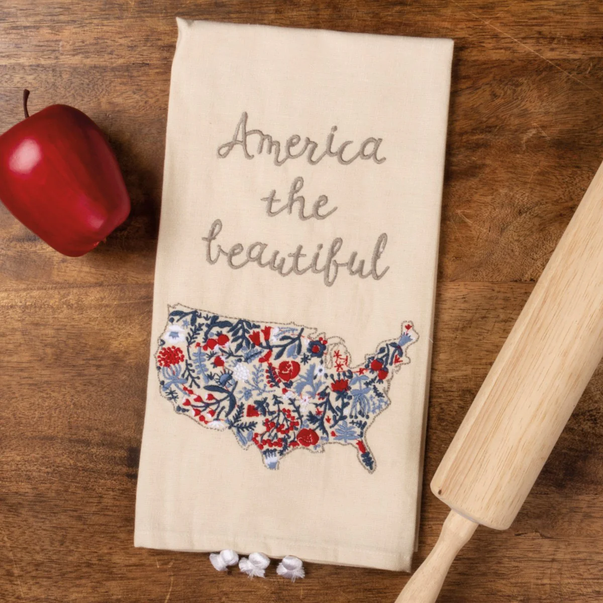 America the Beautiful Embroidered Dish Towel - Image 2