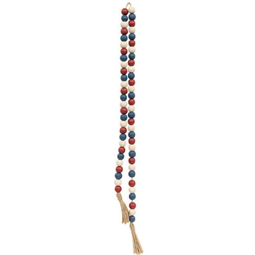 💙 Americana 52" Bead Garland Red White and Blue - Image 2