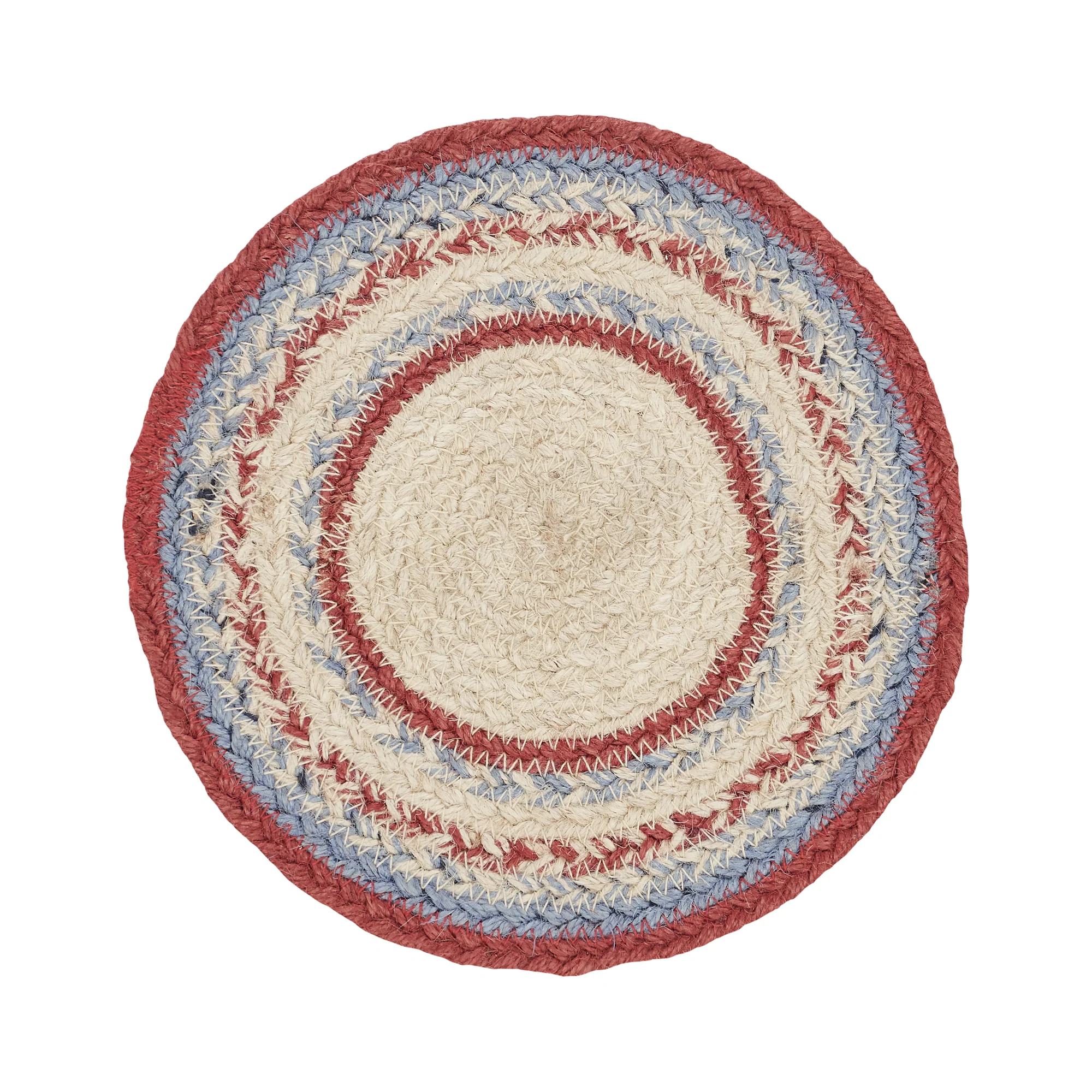 DAY 15 ❤️🫐 20 RED WHITE + BLUEBERRY DAYS Americana Celebration Jute 8" Trivet - Image 3