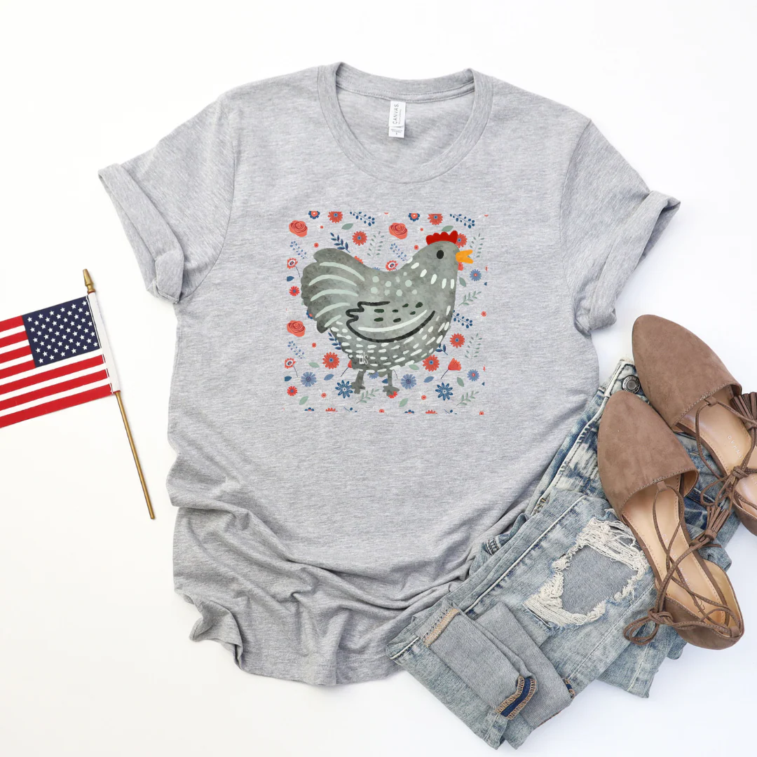 ๐ Americana Chicken Cozy T-Shirt