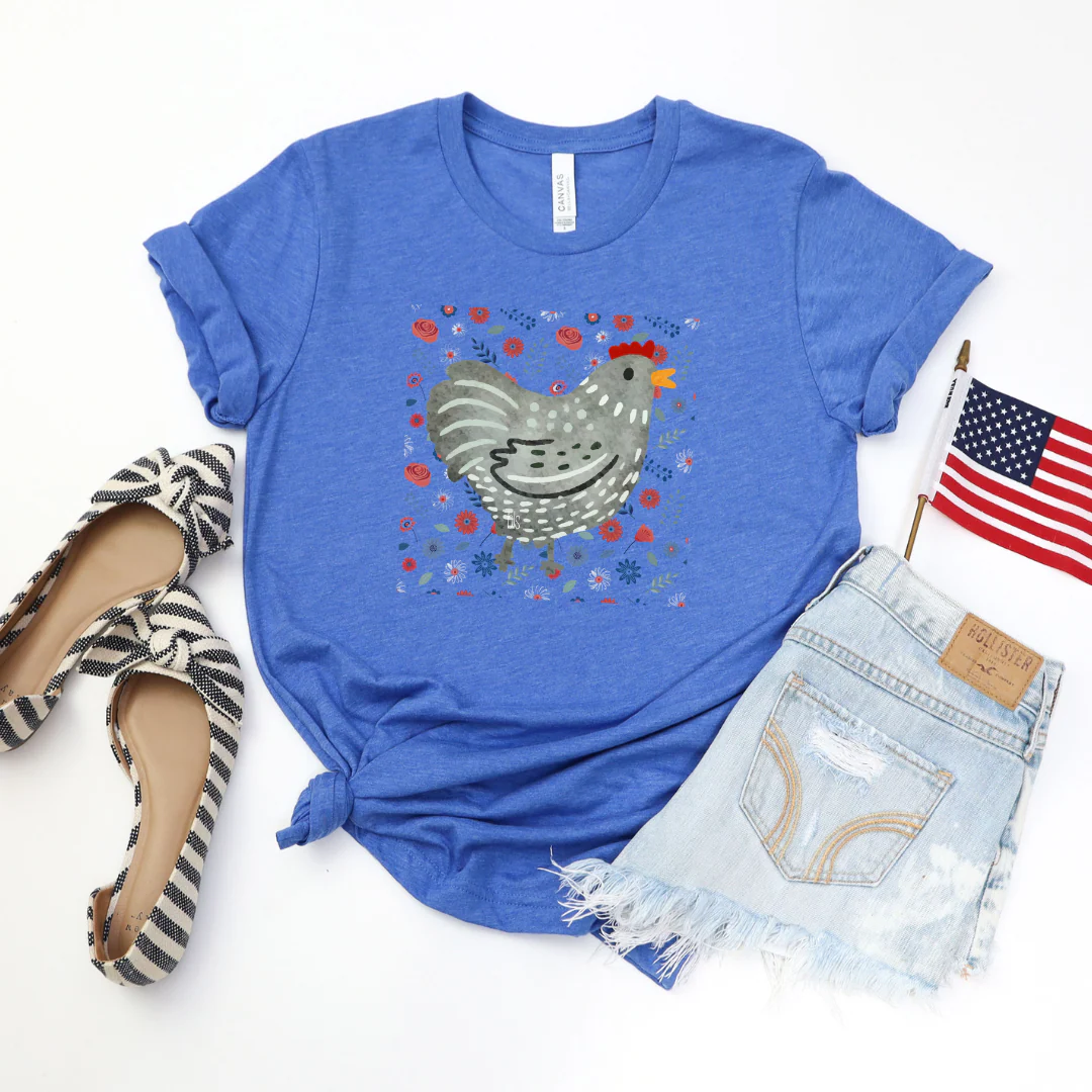 ๐ Americana Chicken Cozy T-Shirt - Image 3