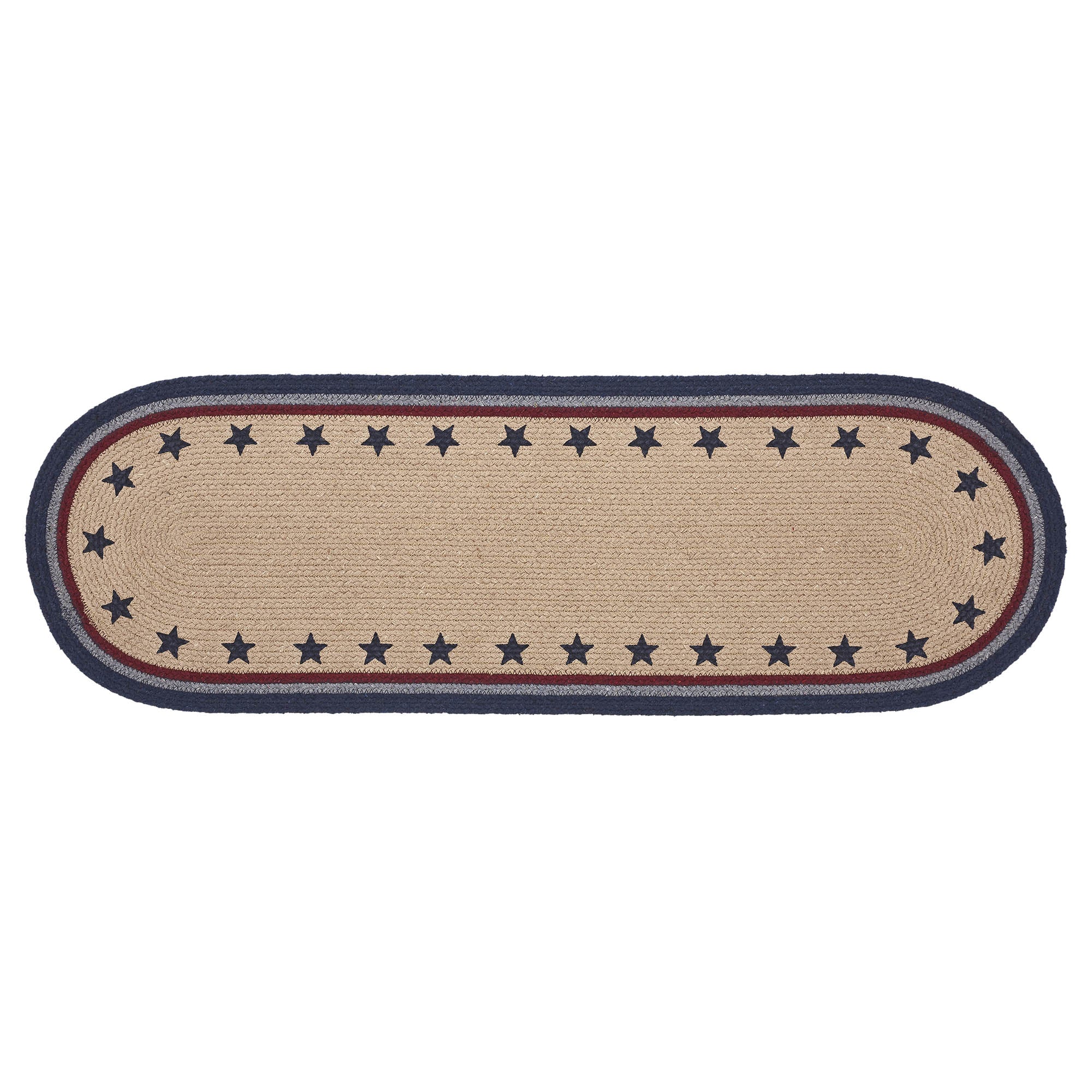 Americana My Country Stencil Stars 36" Oval Table Runner - Image 3