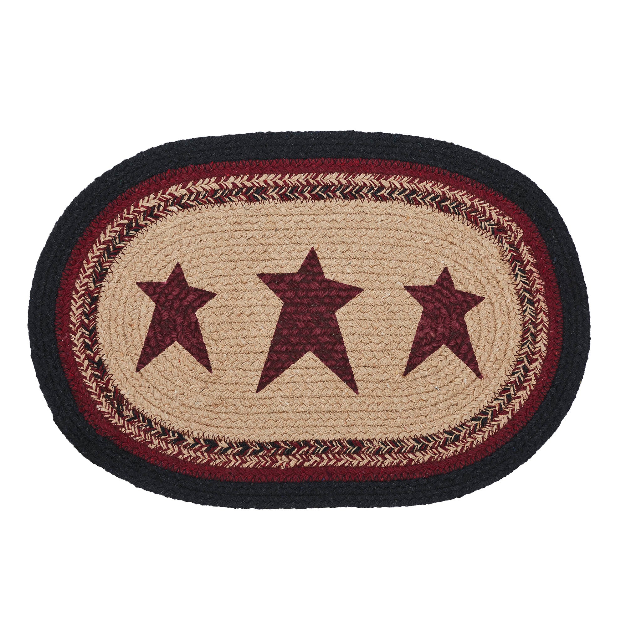 Americana Oval Placemat Stencil Stars 10" x 15" - Image 4