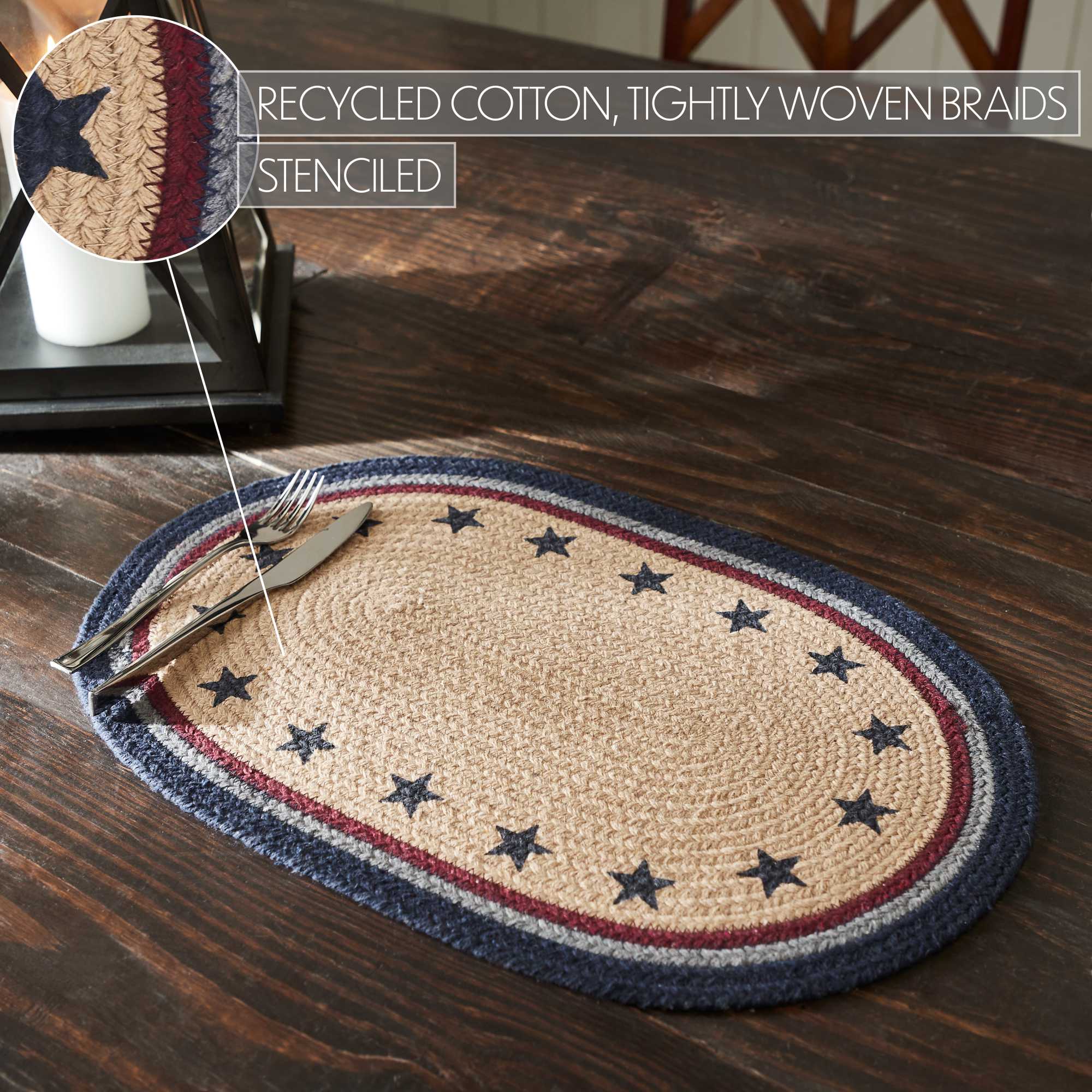 Americana Oval Placemat Stencil Stars - Image 2