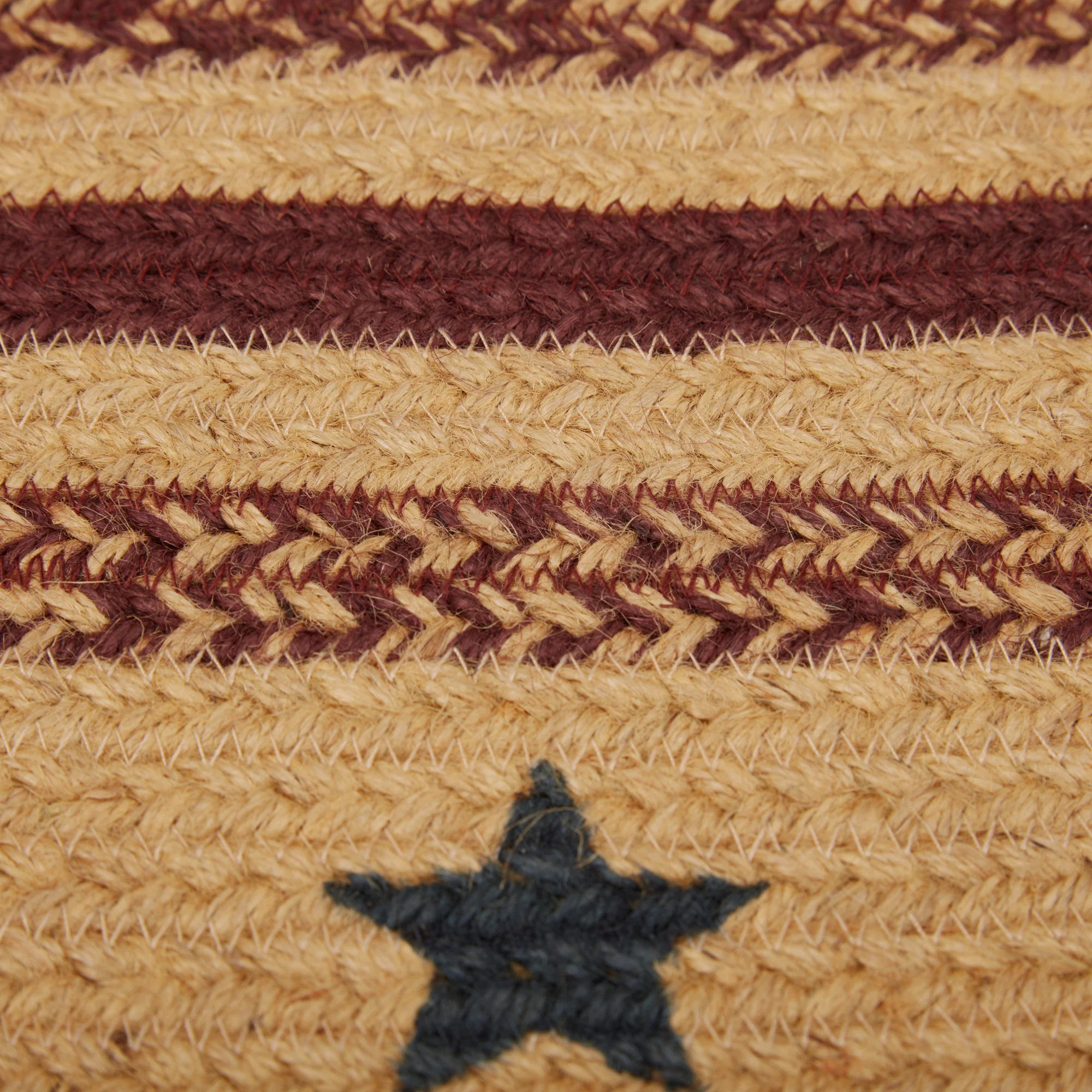 Americana Potomac With Stencil Stars Jute 30" Oval Rug - Image 6