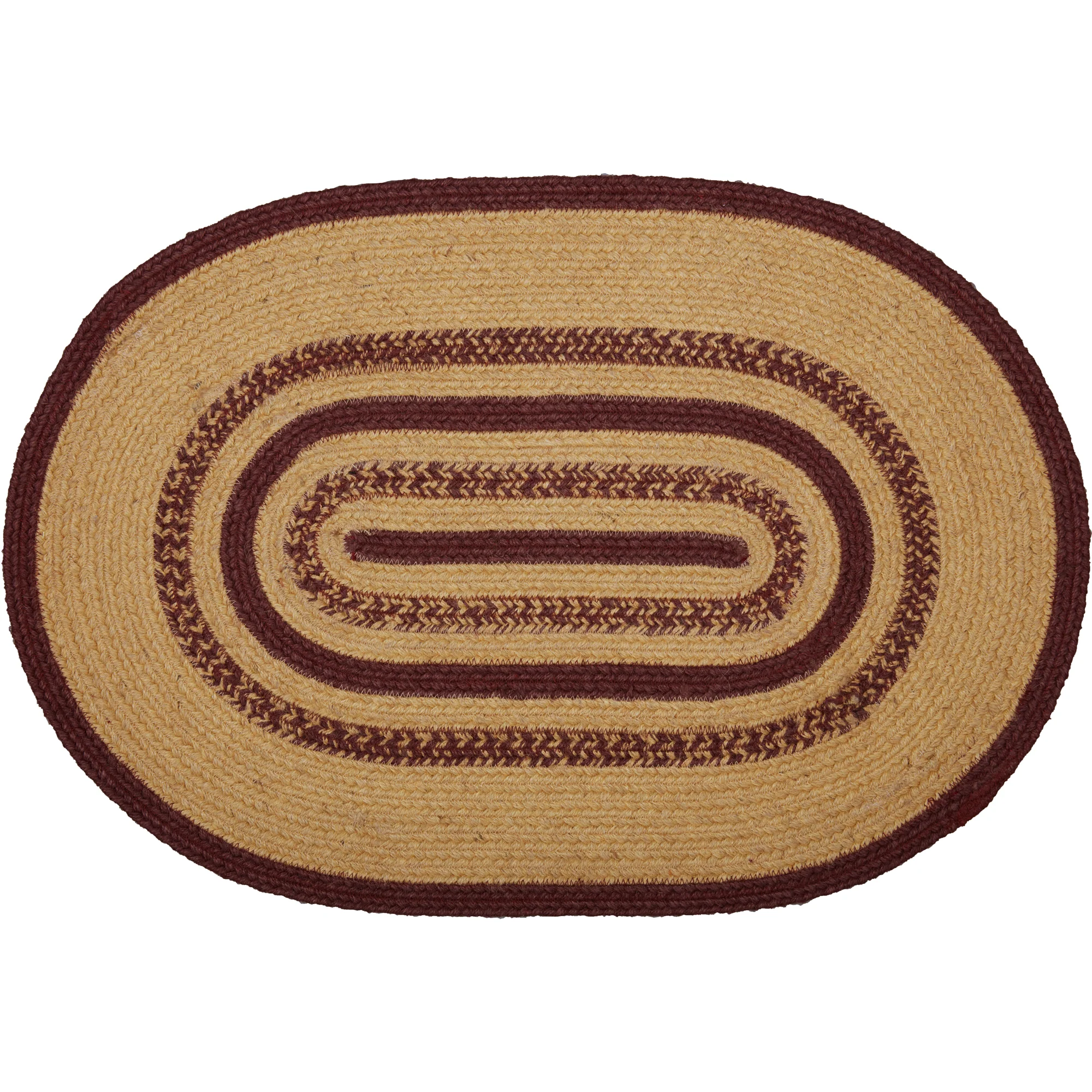 Americana Potomac With Stencil Stars Jute 30" Oval Rug - Image 7