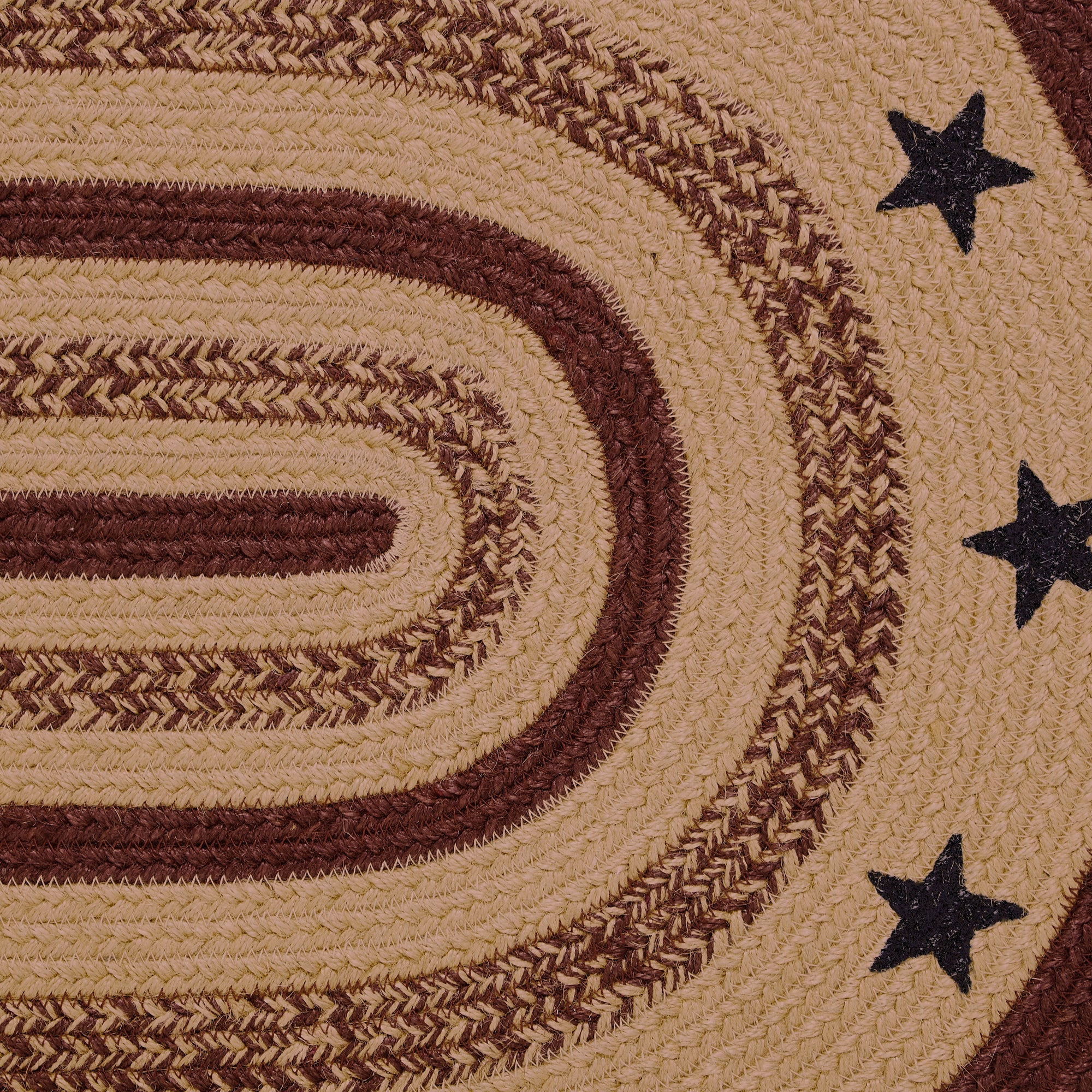 Americana Potomac With Stencil Stars Jute 36" Oval Rug - Image 7