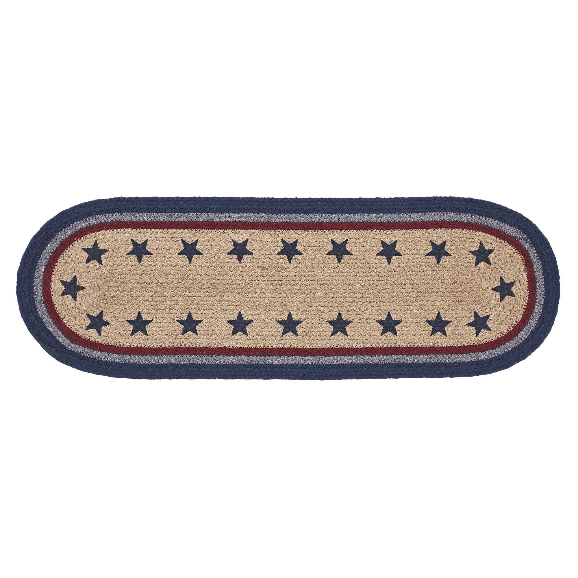 Americana Stars and Stripes Oval 24" Table Runner - Image 3