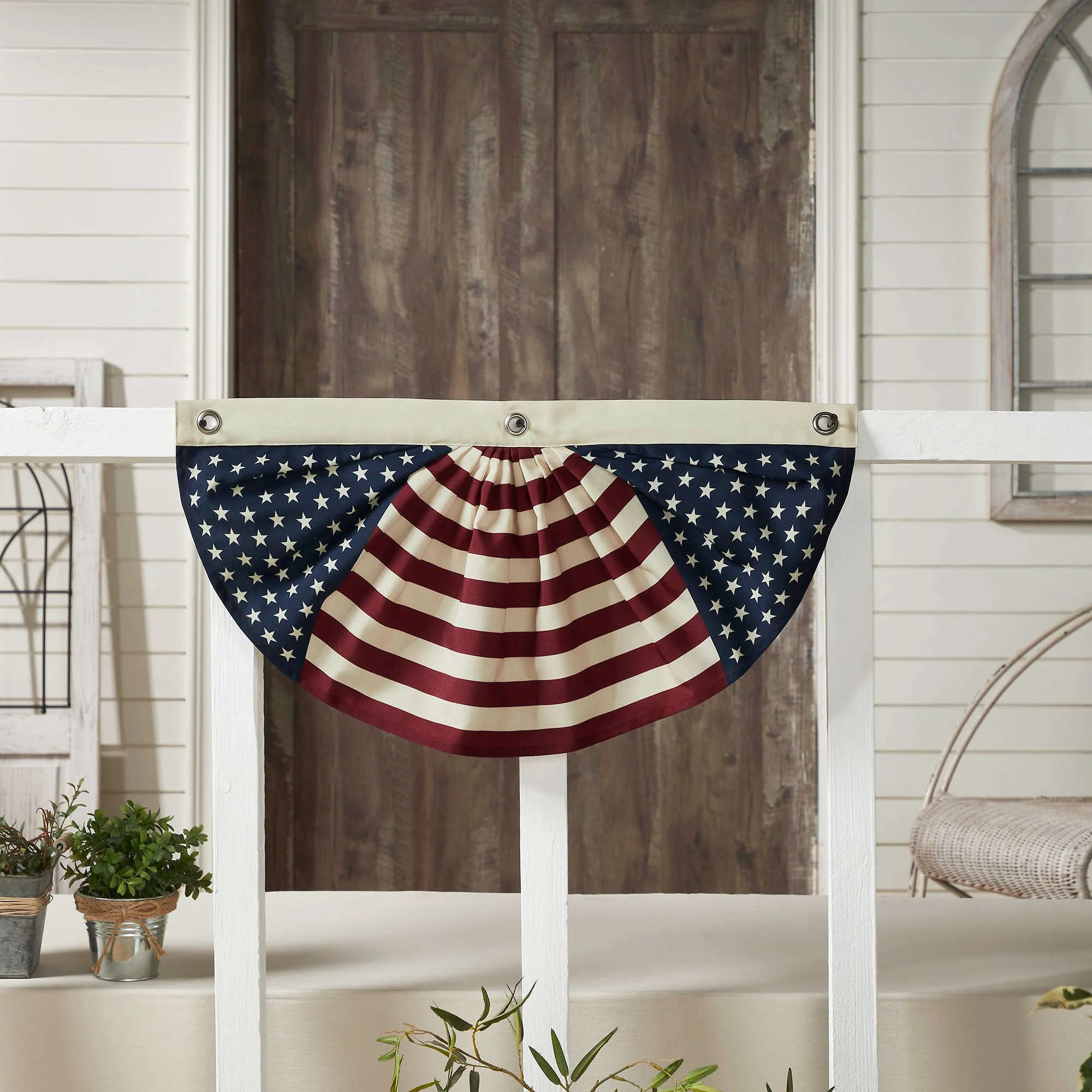 Americana Stars & Stripes Bunting Flag 12" x 24"