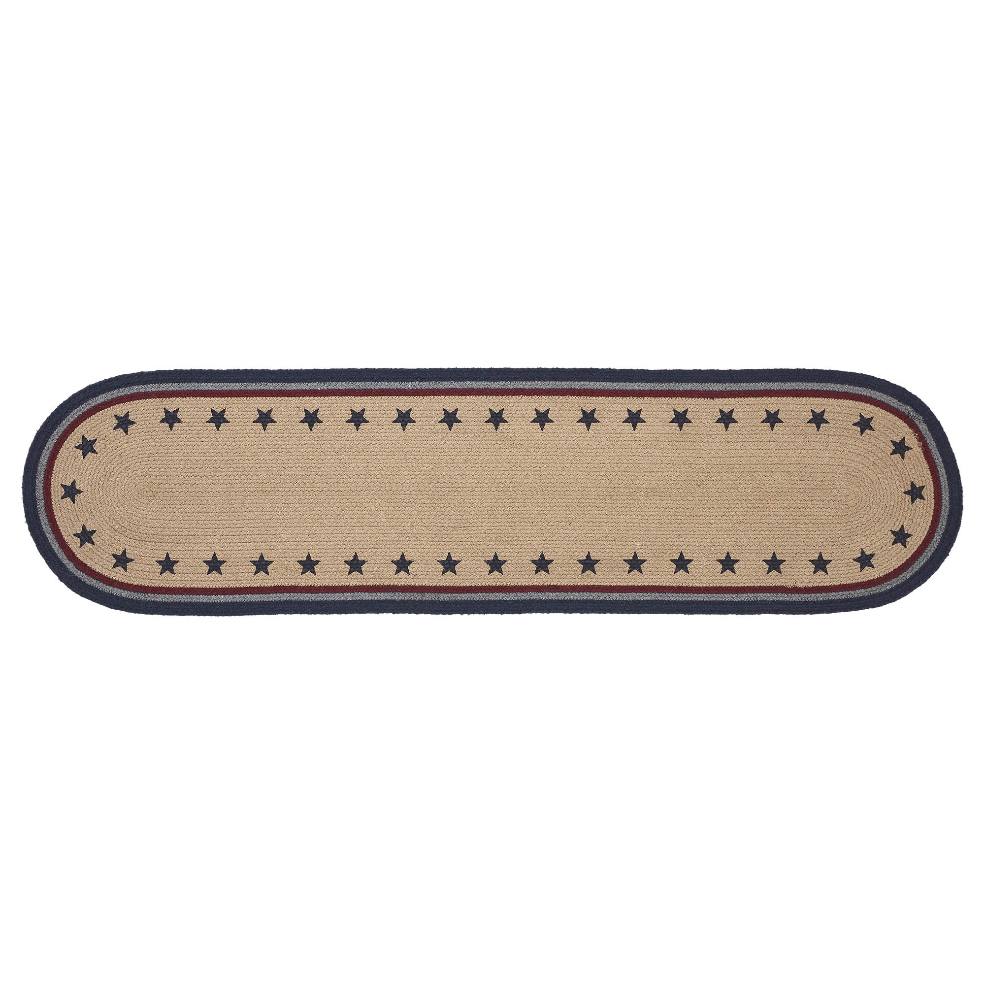 Americana Stencil Stars 48" Oval Table Runner - Image 4