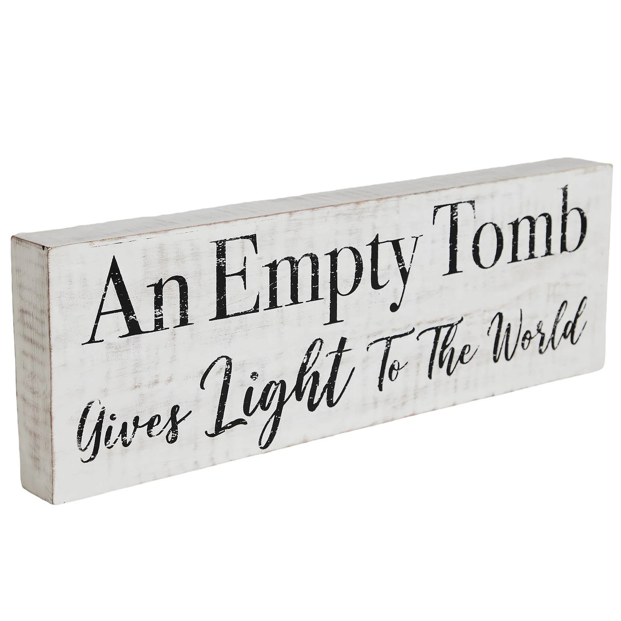 An Empty Tomb Gives Light to the World 15" Wooden Sign - Image 2