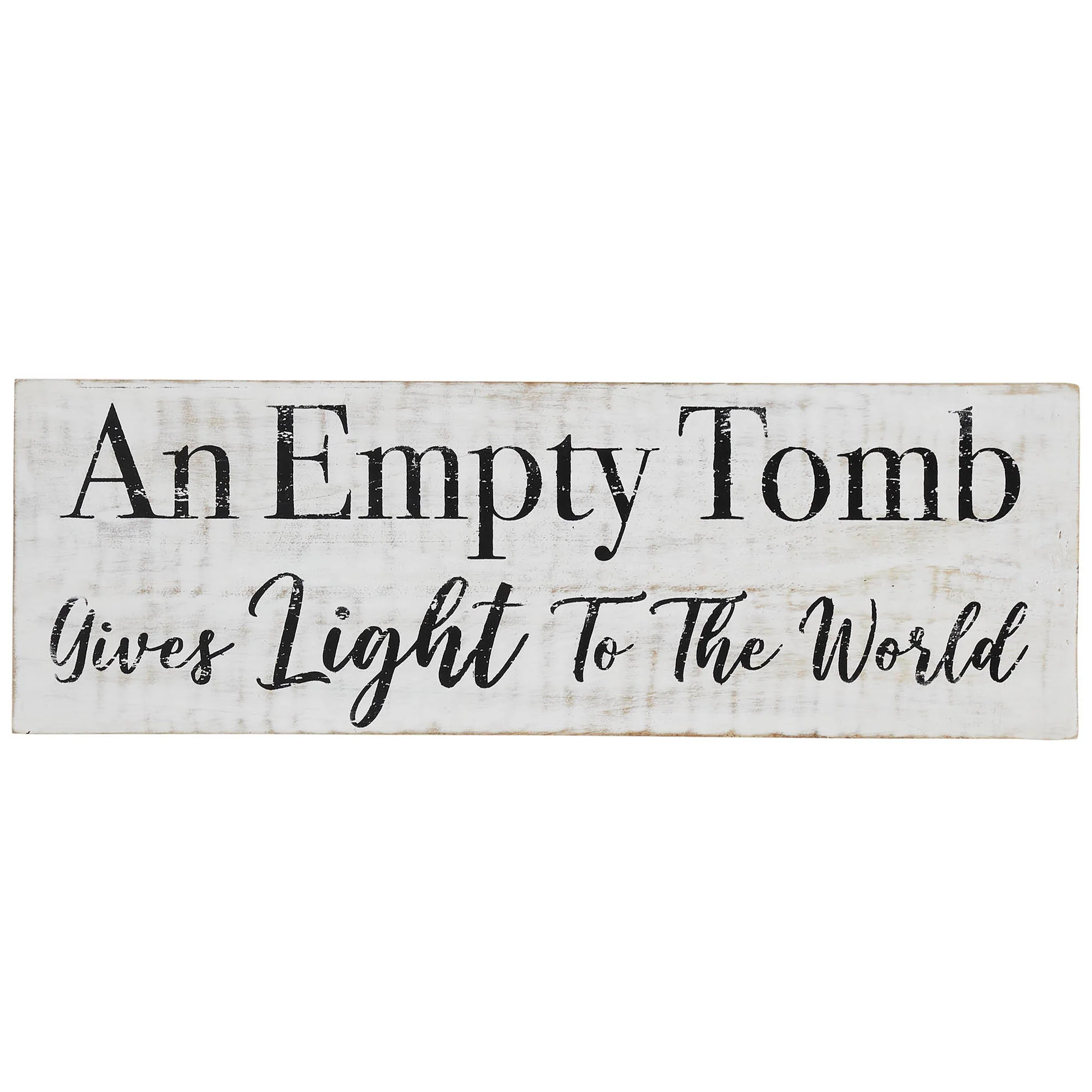 An Empty Tomb Gives Light to the World 15" Wooden Sign - Image 4