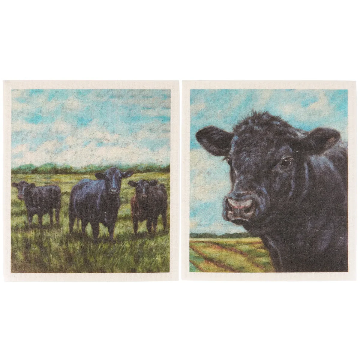 Angus Cows Swedish Dishcloth Set - Image 4