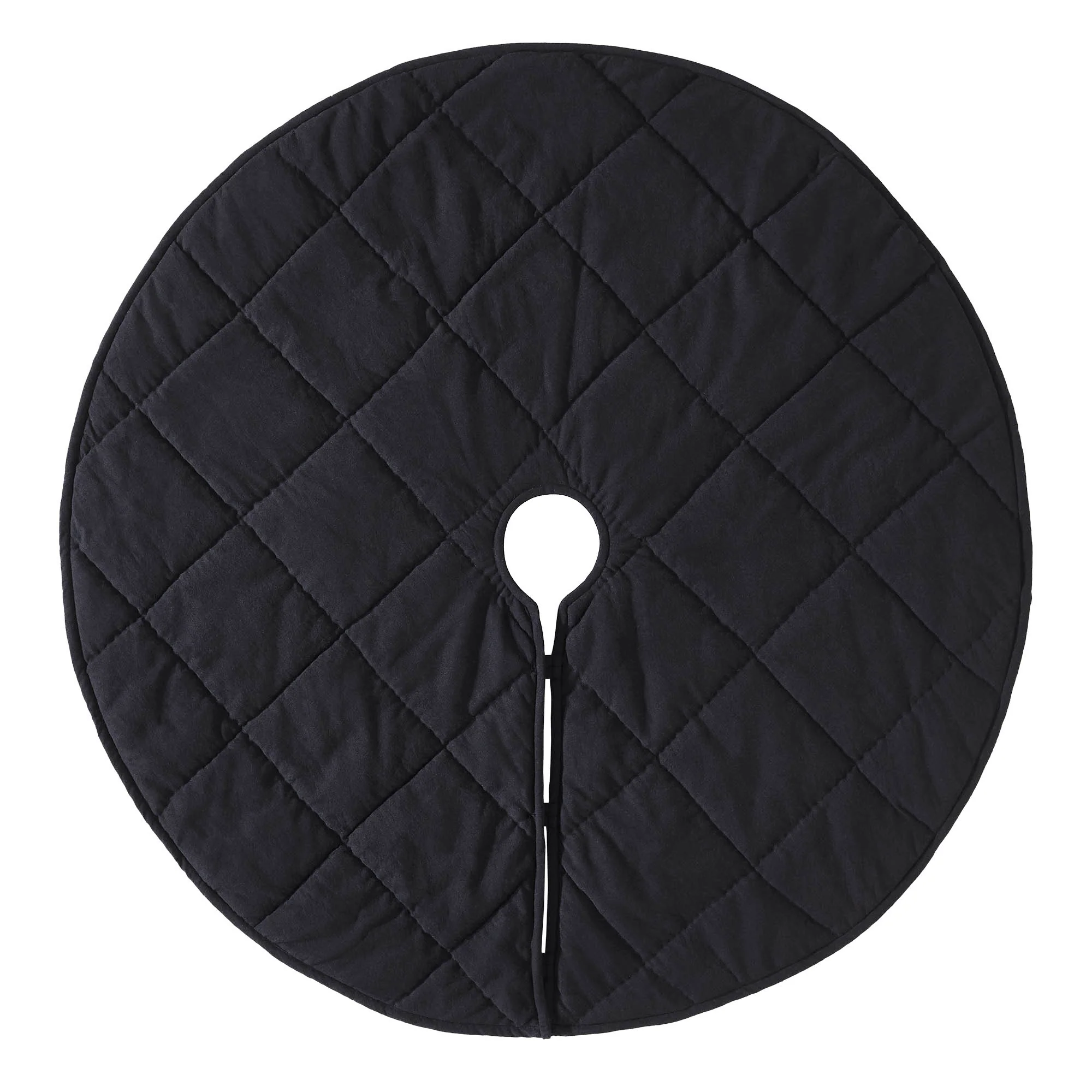 Annie Black Check Christmas Tree Skirt 48" Diameter - Image 2