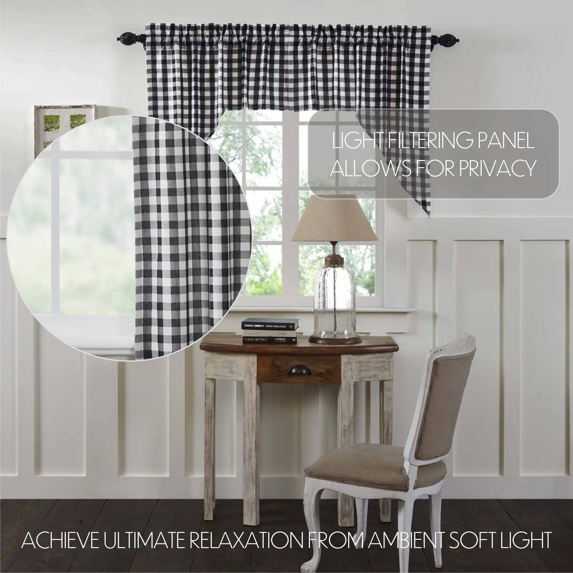 Annie Buffalo Black Check Swag Set of 2 - Image 6