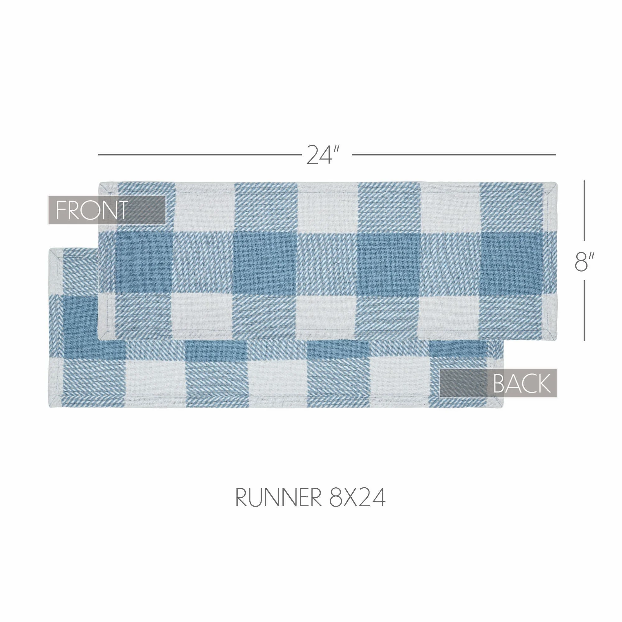 Annie Buffalo Blue Check 24" Table Runner - Image 4