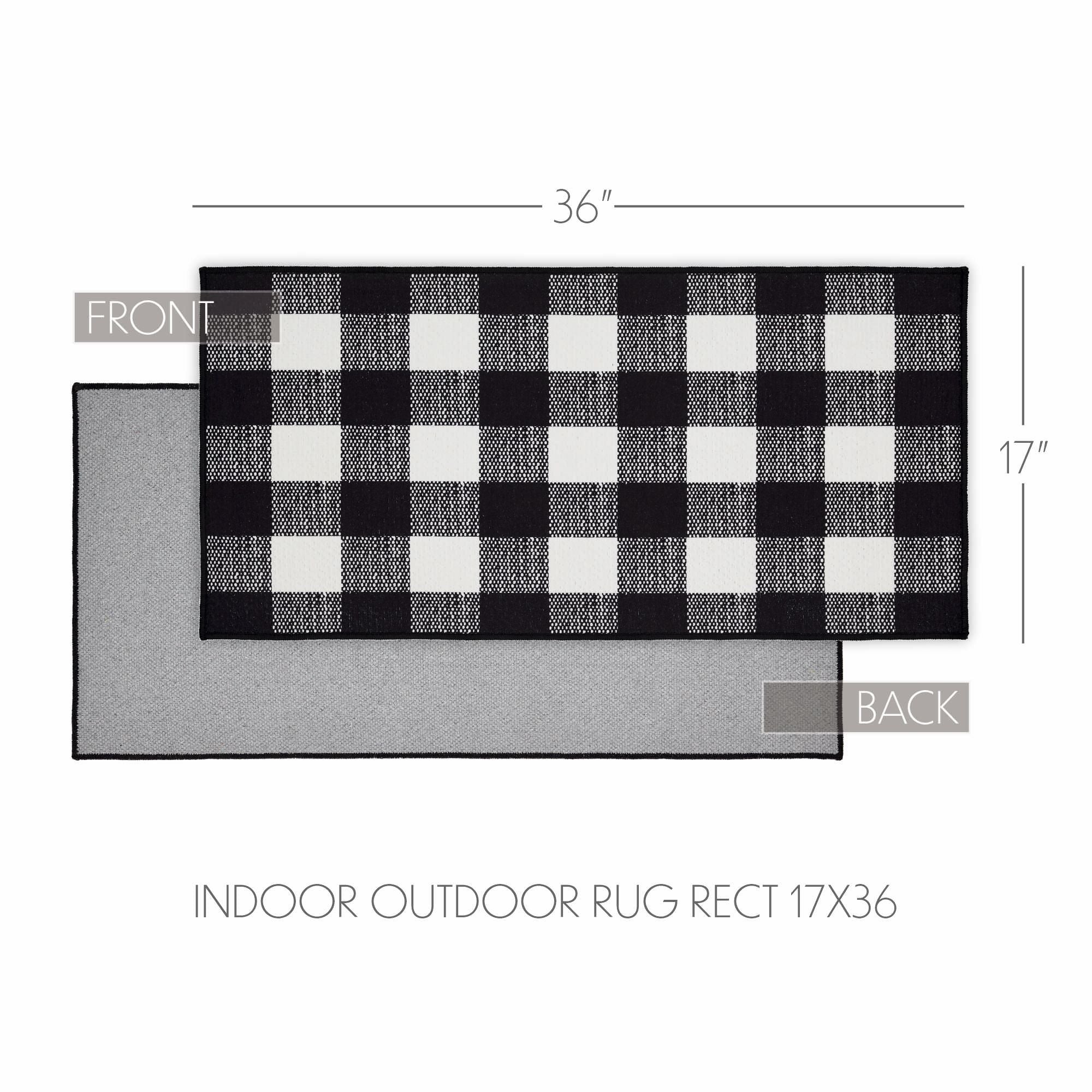 Annie Buffalo Check Black Indoor/Outdoor 36" Rectangular Rug - Image 5