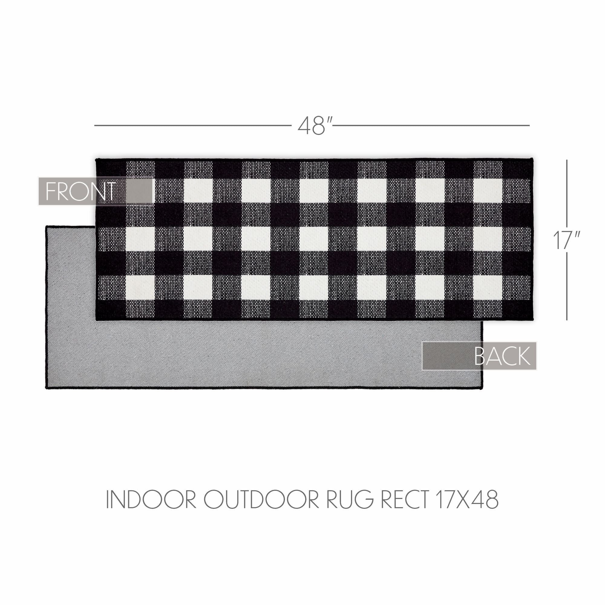 Annie Buffalo Check Black Indoor/Outdoor 48" Rectangular Rug - Image 4