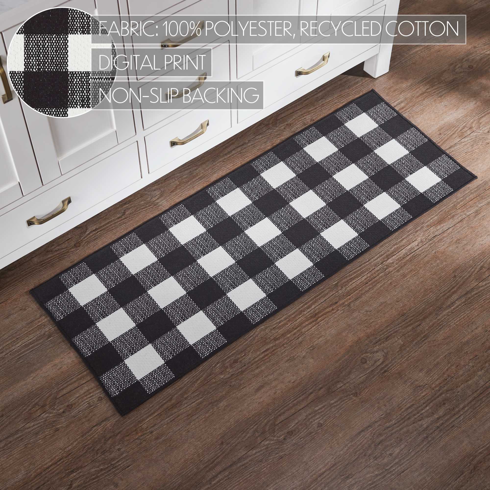 Annie Buffalo Check Black Indoor/Outdoor 48" Rectangular Rug - Image 6
