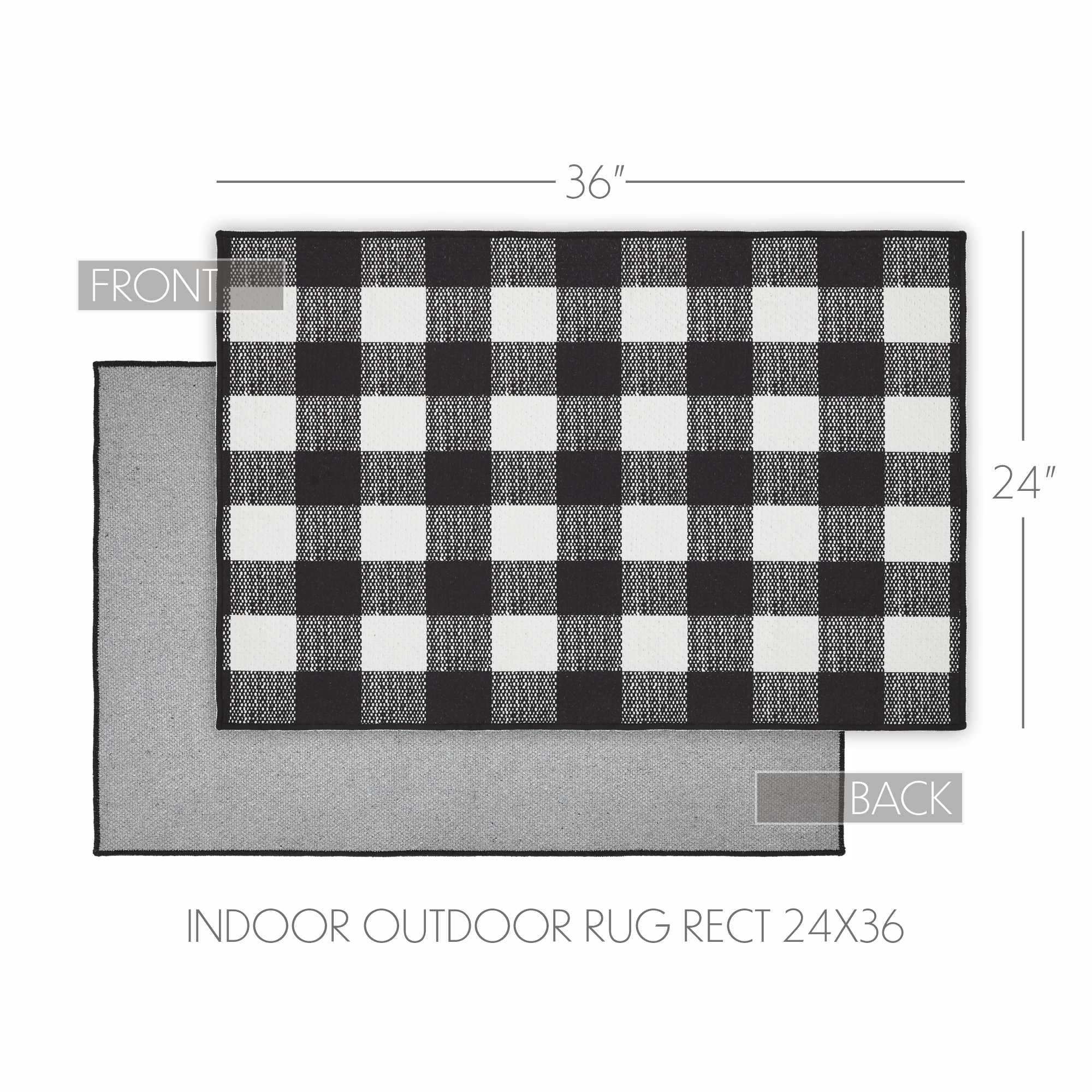 Annie Buffalo Check Black Indoor/Outdoor Rug 24" x 36" - Image 4