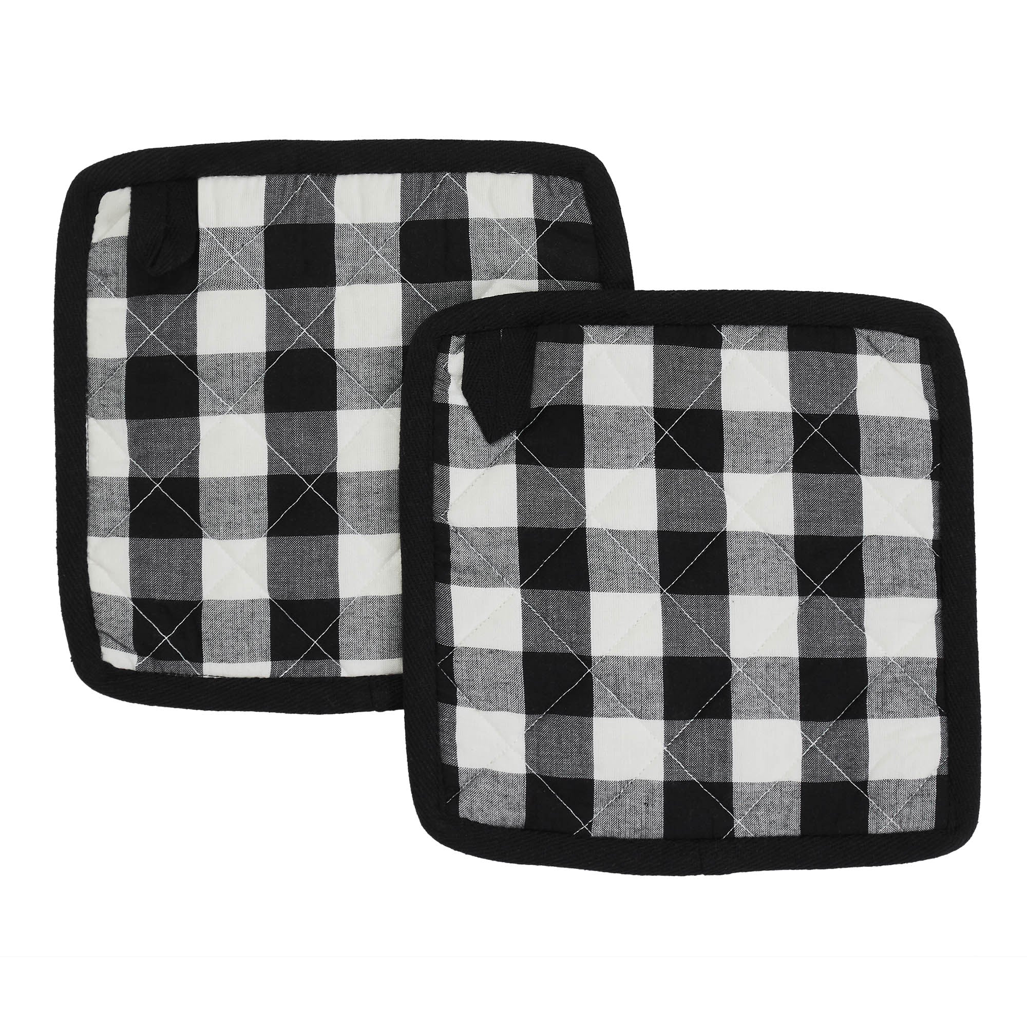 Annie Buffalo Check Black Pot Holder Set of 2 - Image 2